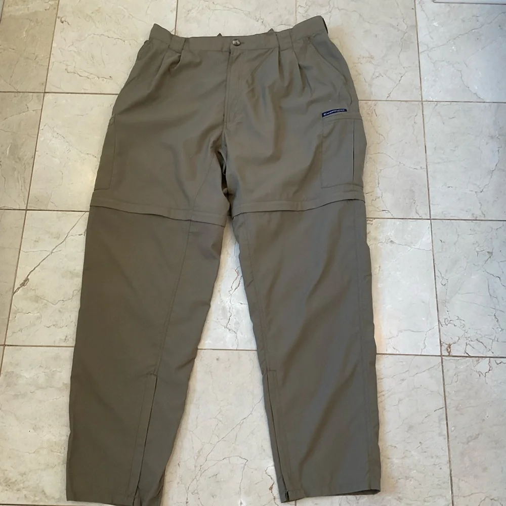 Exofficio Convertible Cargo Pants Men XL Tan Outdoors Hiking Fishing 32" Inseam - Picture 7 of 13